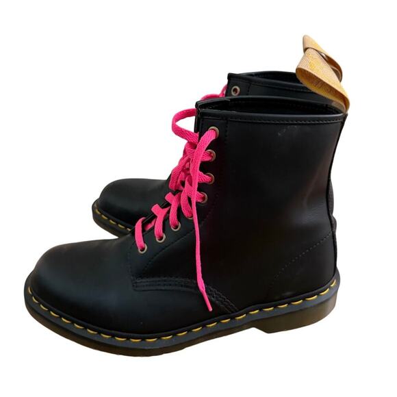 Dr. Martens VEGAN 1460 Felix Black Boots Mens 11, Womens 12, EU 45